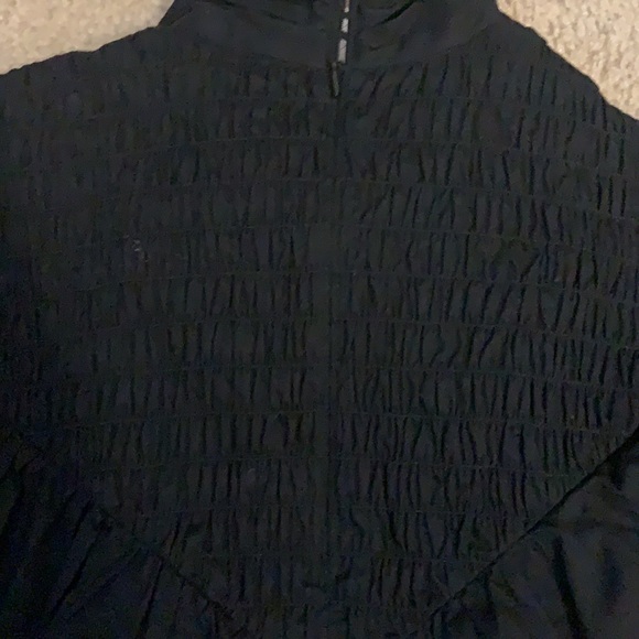 Zara Tie Smocked Black Blouse with Ruffle Size S BNWT - Picture 4 of 4